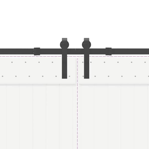 vidaXL Liukuovi Hardware Kit 427 cm Teräs Musta