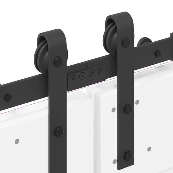 vidaXL Liukuovi Hardware Kit 427 cm Teräs Musta