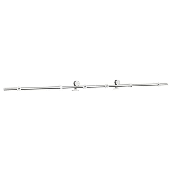 vidaXL hardwarekit til skydedør 183 cm rustfrit stål sølvfarvet
