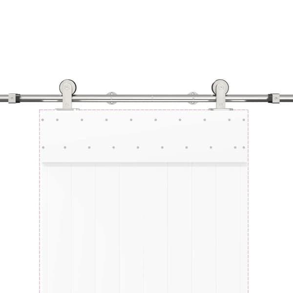 vidaXL hardwarekit til skydedør 183 cm rustfrit stål sølvfarvet