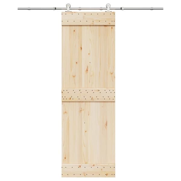vidaXL hardwarekit til skydedør 183 cm rustfrit stål sølvfarvet