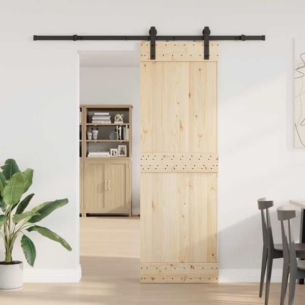 vidaXL Liukuoven asennussarja teräs 200 cm musta