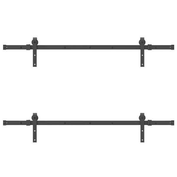 vidaXL Skjutdörrsbeslag 305 cm stål svart