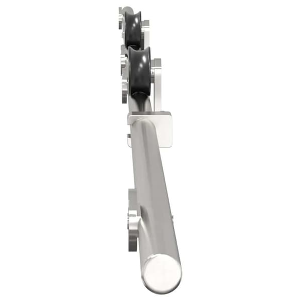 vidaXL Skjutdörrsbeslag 183 cm rostfritt stål silver