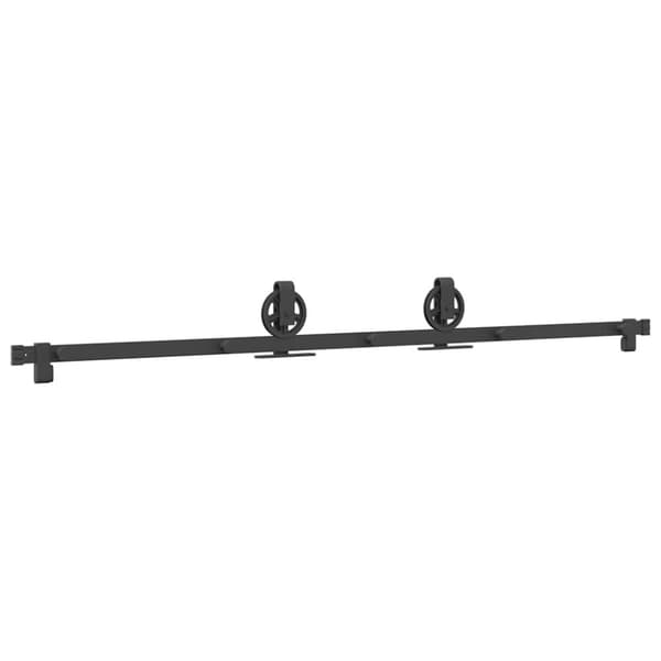 vidaXL Utstyr for skyvedør 183 cm stål svart