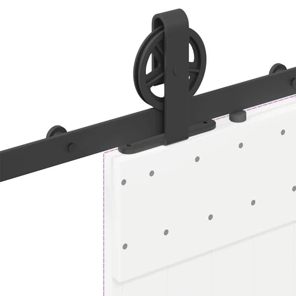 vidaXL Utstyr for skyvedør 183 cm stål svart