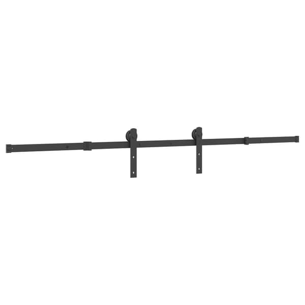 vidaXL Liukuoven asennussarja teräs 213,5 cm musta