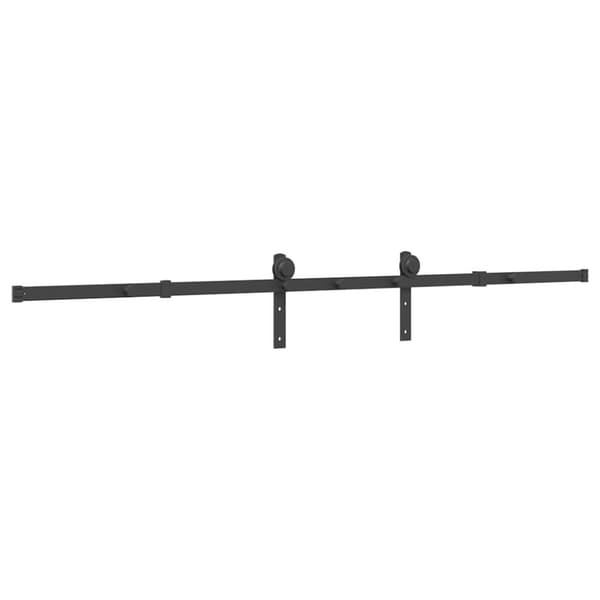 vidaXL Liukuoven asennussarja teräs 213,5 cm musta