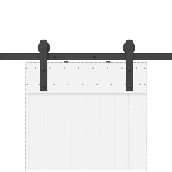 vidaXL Liukuoven asennussarja teräs 213,5 cm musta
