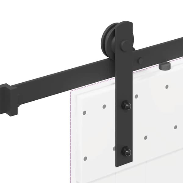 vidaXL Liukuoven asennussarja teräs 213,5 cm musta