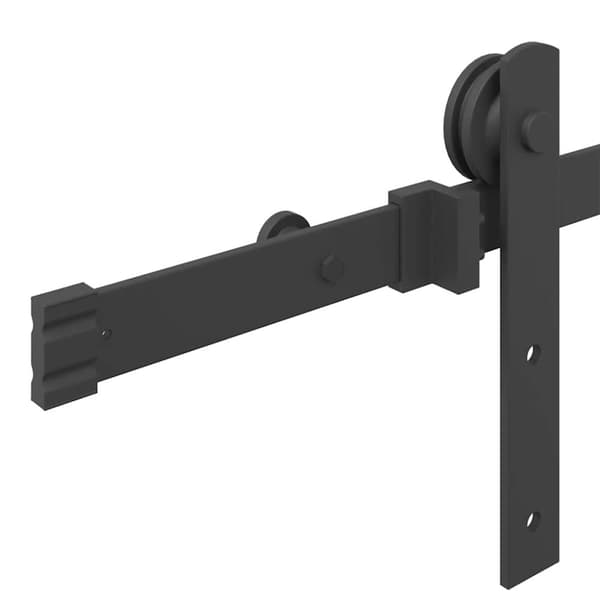 vidaXL Liukuoven asennussarja teräs 213,5 cm musta