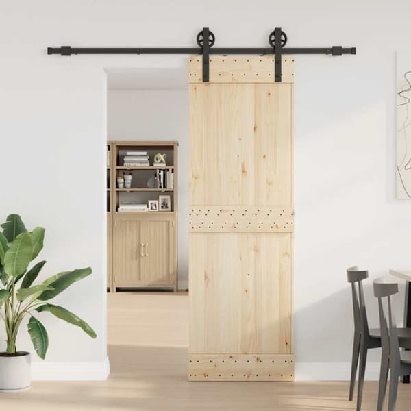 vidaXL Liukuoven asennussarja teräs 200 cm musta