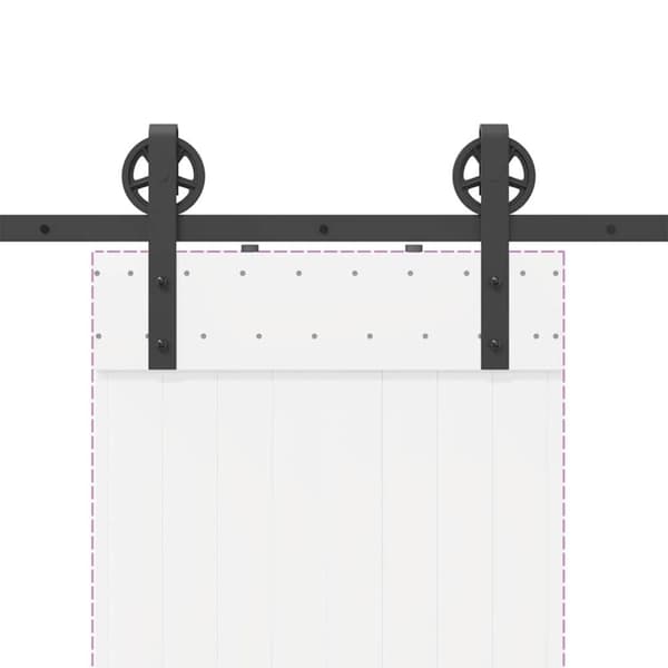 vidaXL Liukuoven asennussarja teräs 200 cm musta