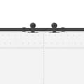 Miniatyrbillede 10 af 11: vidaXL skinnesæt til skydedør 427 cm stål sort