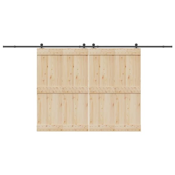 vidaXL Utstyr for skyvedør 427 cm stål svart