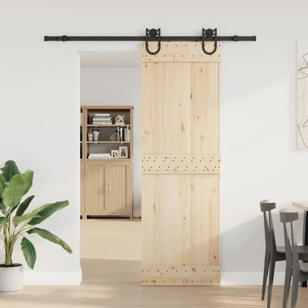 vidaXL Utstyr for skyvedør 183 cm stål svart