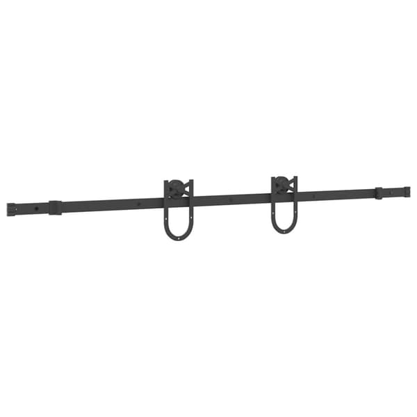 vidaXL Utstyr for skyvedør 183 cm stål svart