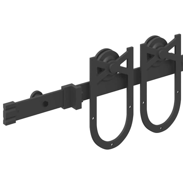 vidaXL Utstyr for skyvedør 183 cm stål svart
