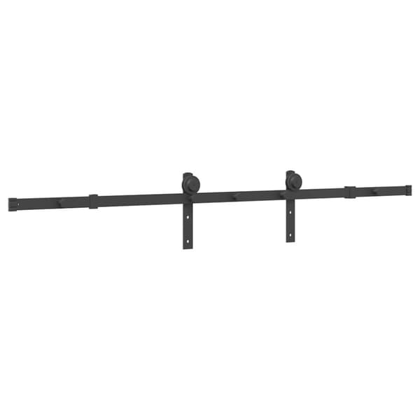 vidaXL Liukuoven asennussarja teräs 183 cm musta