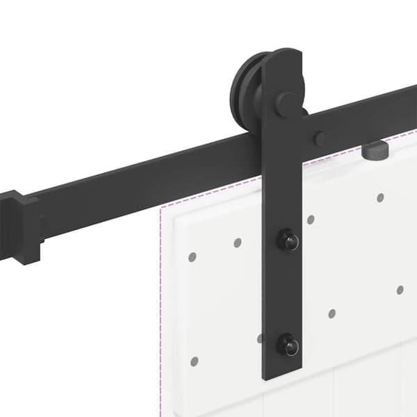 vidaXL Liukuoven asennussarja teräs 183 cm musta
