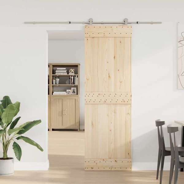 vidaXL hardwarekit til skydedør 200 cm rustfrit stål sølvfarvet
