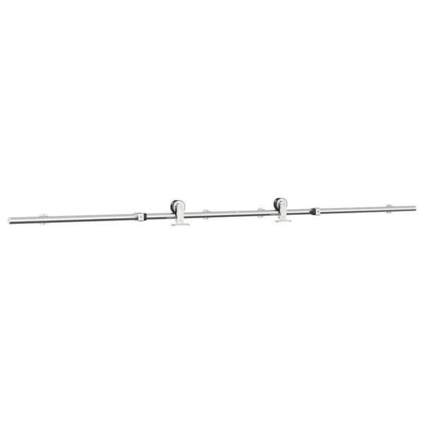 vidaXL hardwarekit til skydedør 200 cm rustfrit stål sølvfarvet