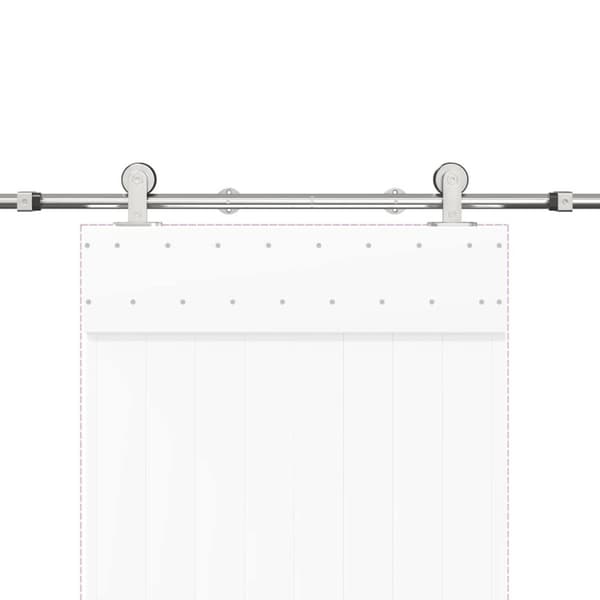vidaXL hardwarekit til skydedør 200 cm rustfrit stål sølvfarvet