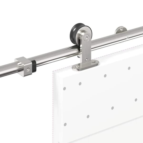 vidaXL hardwarekit til skydedør 200 cm rustfrit stål sølvfarvet