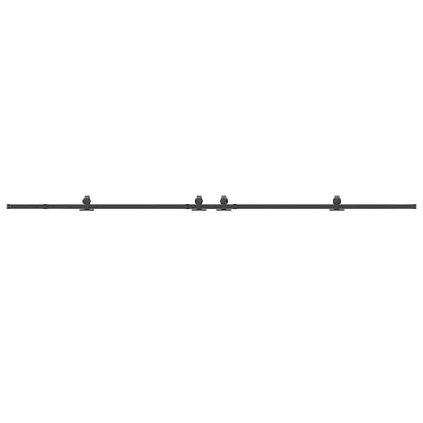 vidaXL Liukuovi Hardware Kit 400 cm Teräs Musta