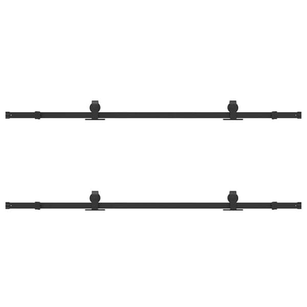 vidaXL Liukuovi Hardware Kit 400 cm Teräs Musta