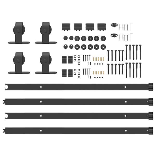vidaXL Liukuovi Hardware Kit 400 cm Teräs Musta