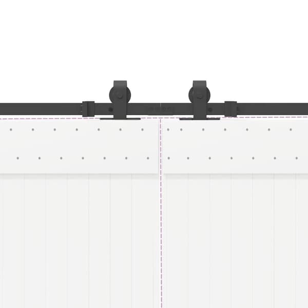 vidaXL Liukuovi Hardware Kit 400 cm Teräs Musta