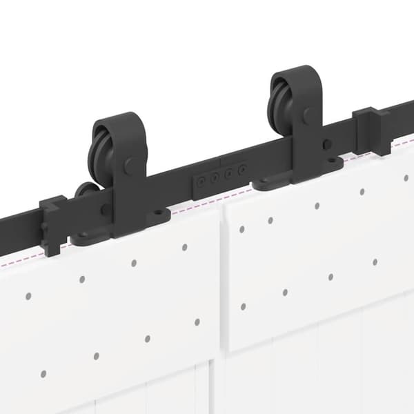 vidaXL Liukuovi Hardware Kit 400 cm Teräs Musta