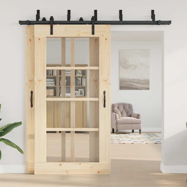 vidaXL Liukuoven asennussarja teräs 213,5 cm musta