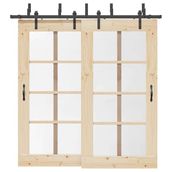 vidaXL Liukuoven asennussarja teräs 213,5 cm musta