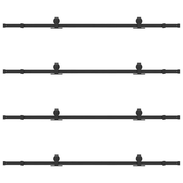 vidaXL Liukuovi Hardware Kit 400 cm Teräs Musta