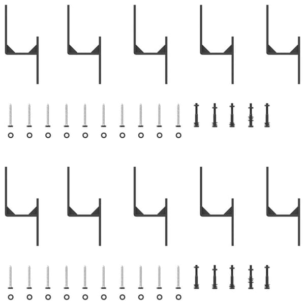 vidaXL Liukuovi Hardware Kit 400 cm Teräs Musta
