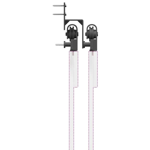 vidaXL Liukuovi Hardware Kit 400 cm Teräs Musta