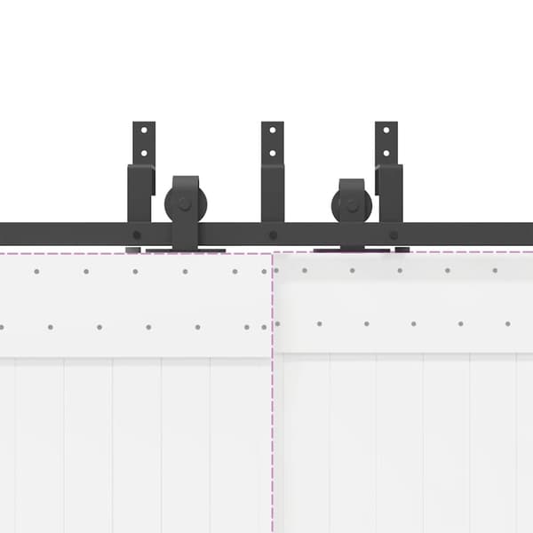 vidaXL Liukuovi Hardware Kit 400 cm Teräs Musta