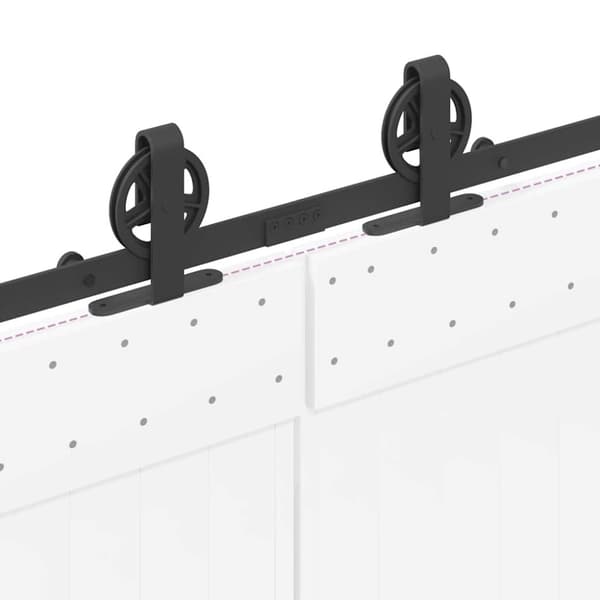 vidaXL skinnesæt til skydedør 400 cm stål sort