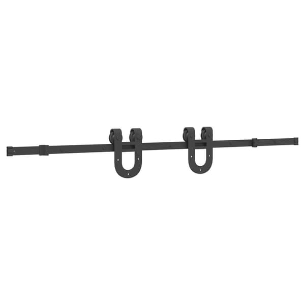 vidaXL Utstyr for skyvedør 183 cm stål svart