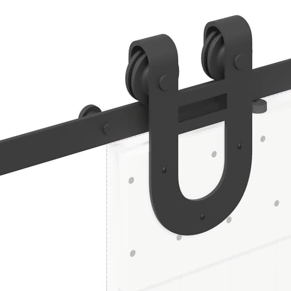 vidaXL Utstyr for skyvedør 183 cm stål svart