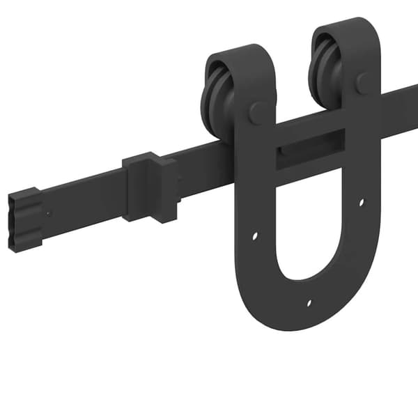 vidaXL Utstyr for skyvedør 183 cm stål svart
