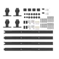 Miniatyrbillede 7 af 11: vidaXL skinnesæt til skydedør 366 cm stål sort