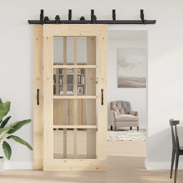 vidaXL Liukuoven asennussarja teräs 183 cm musta