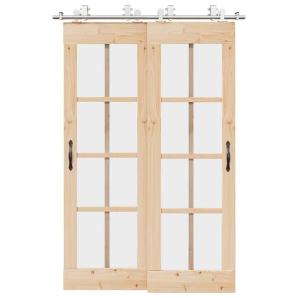 vidaXL Liukuoven asennustarvikkeet 183 cm ruostumaton teräs hopea