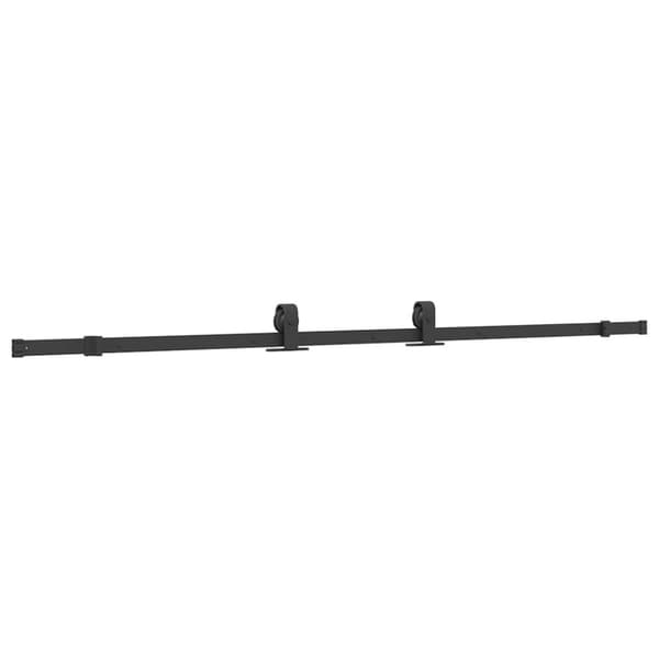 vidaXL Skjutdörrsbeslag 213 cm stål svart