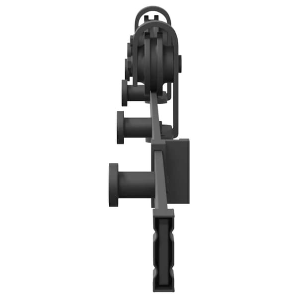 vidaXL Skjutdörrsbeslag 213 cm stål svart