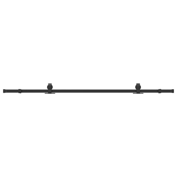 vidaXL Skjutdörrsbeslag 213 cm stål svart