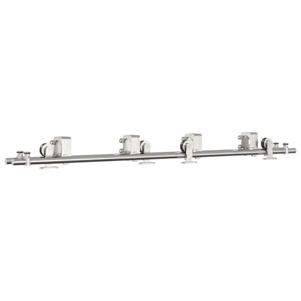 vidaXL Skjutdörrsbeslag 183 cm rostfritt stål silver